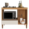 Balcao Para Forno E Cooktop 1 Porta 1 Gaveta 103 cm Dinamarca Cedro Areia RUDK