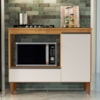 Balcao Para Forno E Cooktop 1 Porta 1 Gaveta 103 cm Dinamarca Cedro Areia RUDK