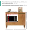 Balcao Para Forno E Cooktop 1 Porta 1 Gaveta 103 cm Dinamarca Cedro RUDK