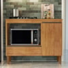 Balcao Para Forno E Cooktop 1 Porta 1 Gaveta 103 cm Dinamarca Cedro RUDK