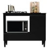 Balcao Para Forno E Cooktop 1 Porta 1 Gaveta 103 cm Dinamarca Preto RUDK