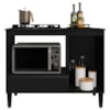 Balcao Para Forno E Cooktop 1 Porta 1 Gaveta 103 cm Dinamarca Preto RUDK
