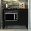 Balcao Para Forno E Cooktop 1 Porta 1 Gaveta 103 cm Dinamarca Preto RUDK