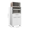 Balcao Para Forno E Microondas 118X61 cm Duetto Branco Supremo KTP