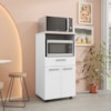 Balcao Para Forno E Microondas 118X61 cm Duetto Branco Supremo KTP