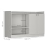 Balcao Para Forno e Microondas 2 Portas 120 cm B06 Branco NOVAM