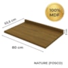 Balcao Para Forno Embutir Com Tampo 80 cm MDF Duna Cristal Nature Henn