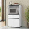 Balcao Para Microondas 1 Gaveta 2 Portas 61 cm Noruega Branco RUDK