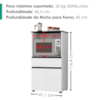Balcao Para Microondas 1 Gaveta 2 Portas 61 cm Noruega Branco RUDK