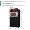 Balcao Para Microondas 1 Gaveta 2 Portas 61 cm Noruega Preto RUDK