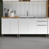 Balcao Para Pia 120 cm E Balcao com Tampo 70 cm Cinamomo Branco ARMoveis