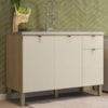Balcao Para Pia 120 cm MDF Vert Plus Freijo Soft KTP