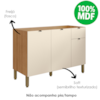 Balcao Para Pia 120 cm MDF Vert Plus Freijo Soft KTP