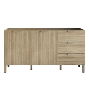 Balcao Para Pia 2 Portas 3 Gavetas 160 cm Glam Freijo KTP Balcao Para Pia 2 Portas 3 Gavetas 160 cm Glam Freijo KTP