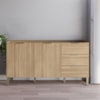 Balcao Para Pia 2 Portas 3 Gavetas 160 cm Glam Freijo KTP