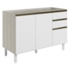 Balcao Para Pia 2P 3G 120cm MDF Kali 16417 Bianco Toq Branco Uv Nicioli