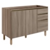 Balcao Para Pia 2P 3G 120cm MDF Kali 16417 Carvalho Toq Carvalho Toq Nicioli