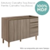 Balcao Para Pia 2P 3G 120cm MDF Kali 16417 Carvalho Toq Carvalho Toq Nicioli
