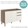 Balcao Para Pia 2P 3G 120cm MDF Kali 16417 Carvalho Toq Off White Cetim Nicioli