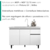 Balcao Para Pia 3 Portas 1 Gaveta 118 cm Canada Branco RUDK