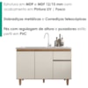 Balcao Para Pia 3 Portas 1 Gaveta 118 cm Canada Cedro Areia RUDK