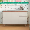 Balcao Para Pia 3 Portas 1 Gaveta 118 cm Canada Cedro Areia RUDK