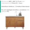 Balcao Para Pia 3 Portas 1 Gaveta 118 cm Canada Cedro RUDK