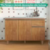 Balcao Para Pia 3 Portas 1 Gaveta 118 cm Canada Cedro RUDK