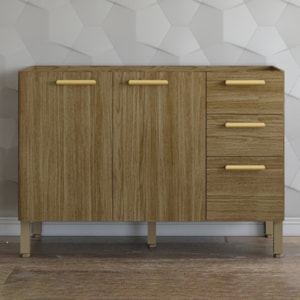 Balcao Para Pia 3 Portas 2 Gavetas 120 cm Urbane Freijo KTP