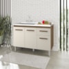 Balcao Para Pia 3P 1G 120 cm Anita Savana Off White Mobbs
