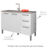 Balcao Para Pia 3P 2G 120 cm Mad Versalhes Branco Supremo KTP