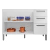 Balcao Para Pia 3P 2G 120 cm Mad Versalhes Branco Supremo KTP