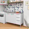 Balcao Para Pia 3P 2G 120 cm Mad Versalhes Branco Supremo KTP