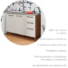 Balcao Para Pia 3P 2G 120 cm Mad Versalhes Nogueira Off White KTP