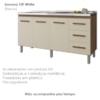 Balcao Para Pia 3P 3G 150 cm Diana Savana Off White Mobbs