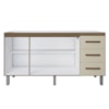 Balcao Para Pia 3P 3G 150 cm Diana Savana Off White Mobbs