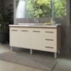 Balcao Para Pia 3P 3G 160 cm Emily Savana Off White Mobbs