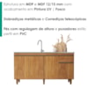 Balcao Para Pia 4 Portas 1 Gaveta 156 cm Grecia Cedro RUDK