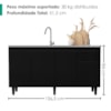 Balcao Para Pia 4 Portas 1 Gaveta 156 cm Grecia Preto RUDK