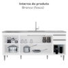 Balcao Para Pia 4 Portas 2 Gavetas BP 180 cm Agatha Branco Eratto Moveis