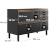 Balcao Para Pia 4G 1P 120 cm MDF Proenca Nogueira Carbono Prime Demartez