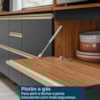 Balcao Para Pia 4G 1P 120 cm MDF Proenca Nogueira Carbono Prime Demartez