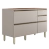 Balcao Para Pia 4G 1P 120 cm MDF Proenca Nogueira Nude Prime Demartez