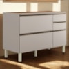 Balcao Para Pia 4G 1P 120 cm MDF Proenca Nogueira Nude Prime Demartez