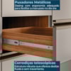 Balcao Para Pia 4G 1P 120 cm MDF Proenca Nogueira Nude Prime Demartez