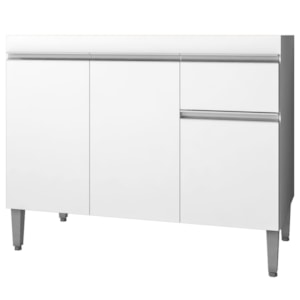 Balcao Para Pia Sem Tampo 118 cm Tatiane Branco REAJL Moveis