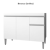Balcao Para Pia Sem Tampo 118 cm Tatiane Branco REAJL Moveis