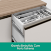 Balcao Para Pia Sem Tampo 120 cm 3 Portas 2 Gavetas Etna Carvalho Oak Off White POLIMAN