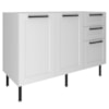 Balcao Para Pia Sem Tampo 120 cm MDF 2P 3G CZ3300 Branco Tecno Mobili
