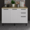 Balcao Para Pia Sem Tampo 120 cm MDF 2P 3G CZ3300 Branco Tecno Mobili